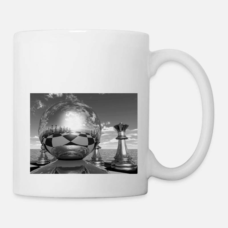 Jeu d’échecs, jeu d’échecs, pions - Mug blanc - blanc