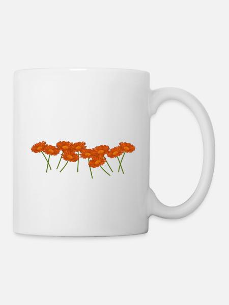 Calendula. Fleurs, fleurs - Mug blanc - blanc