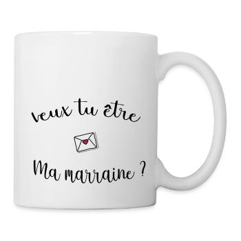 Willst du meine Patin sein? - Tasse - Weiß - Rechts