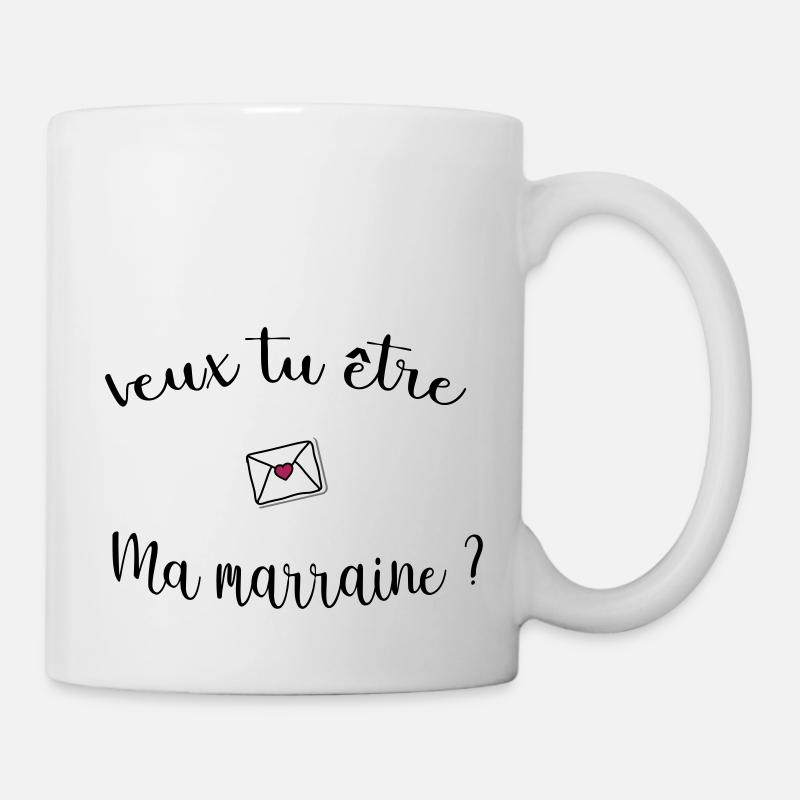 veux tu être ma marraine - Mug blanc - blanc