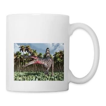 Dinosaurier Spinosaurus im Dschungel - Tasse - Weiß - Rechts