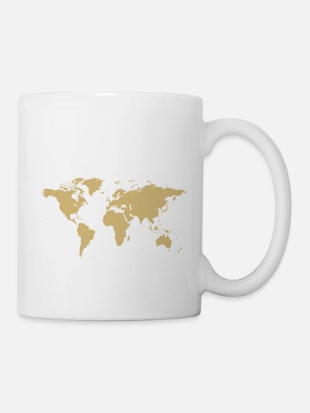 World map map - Mug - white