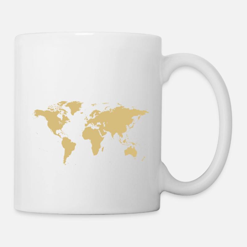 World map map - Mug - white
