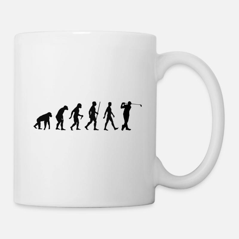 Golf evolution golfer golfing gift funny gift - Mug - white