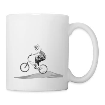 Fahrrad bmx Mountainbike - Tasse - Weiß - Rechts