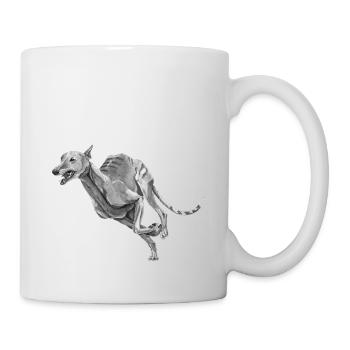Lévrier - Mug blanc - blanc - Droite