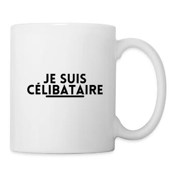 je suis célibataire. t shirt pour célibataire - Mug blanc - blanc - Droite