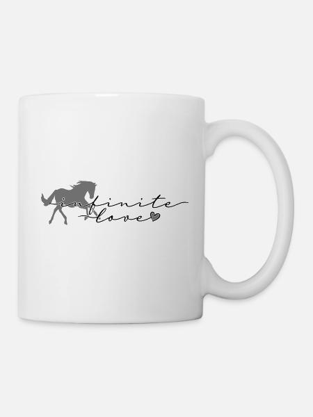 Pferdeliebe Pferdespruch Unendliche Liebe - Tasse - Weiß