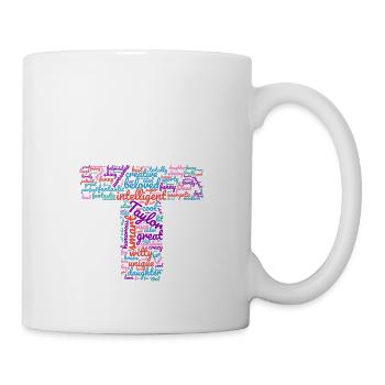 Taylor word cloud letter T gift for Taylor - Mug - white - Right