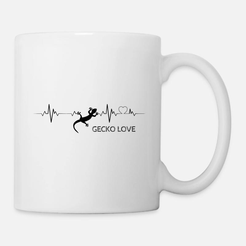 Gecko Love - Tasse - Weiß