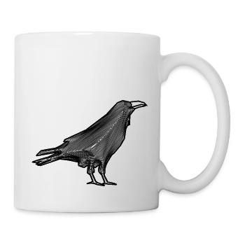 Krähenrabe - Tasse - Weiß - Rechts