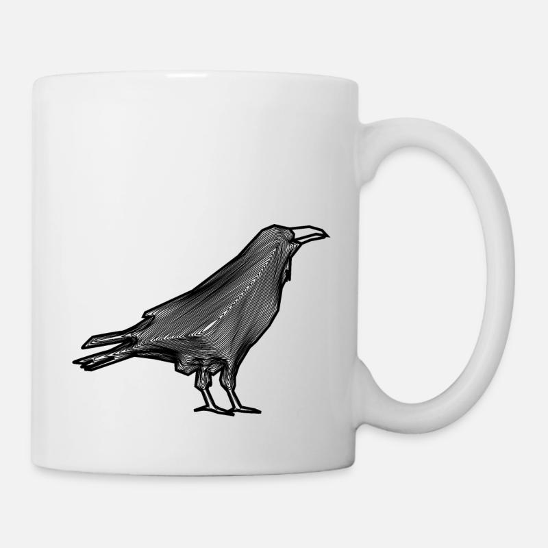 corbeau - Mug blanc - blanc