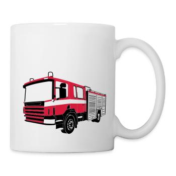 Camion de pompier - Mug blanc - blanc - Droite