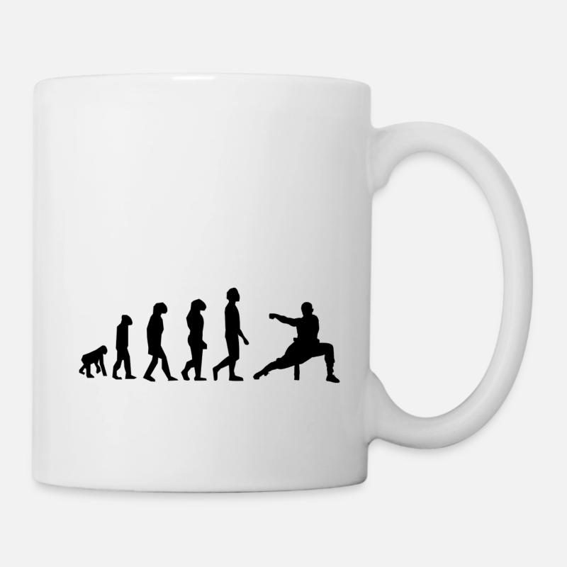Kung-Fu-Evolution - Tasse - Weiß