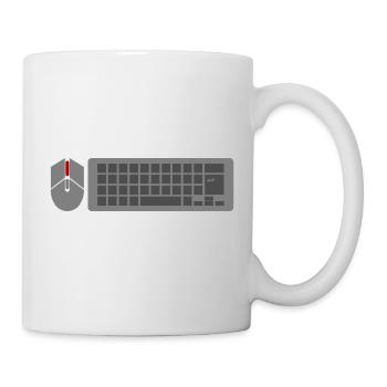 PC Gamer Mouse Keyboard Keyboard Gaming Gaming - Mug - white - Right