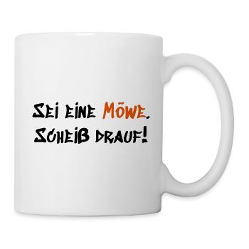 Sei eine Möwe - Tasse - Weiß - Rechts