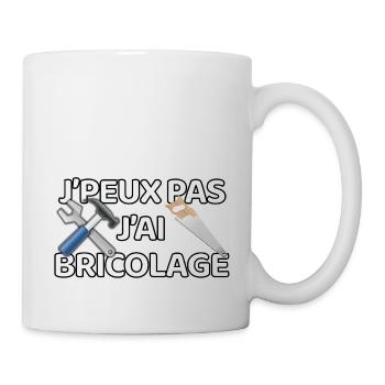 J’peux pas j’ai bricolage - Mug blanc - blanc - Droite