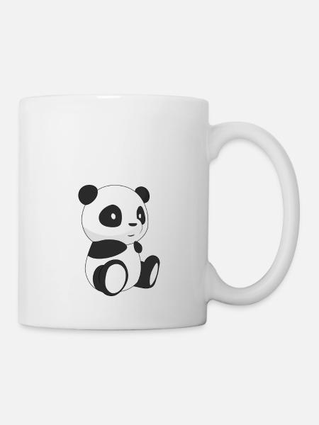 Panda qui sourit - Mug blanc - blanc