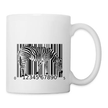Code-barres Zebra - Mug blanc - blanc - Droite