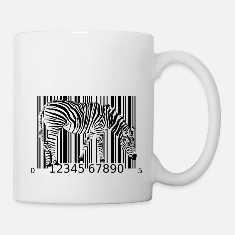 Code-barres Zebra - Mug blanc - blanc