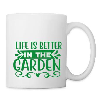 Life is better in the garden - Mug - white - Right