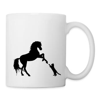 Horse and cat - Mug - white - Right