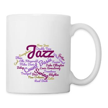 Jazz Tag Cloud violett - Tasse - Weiß - Rechts