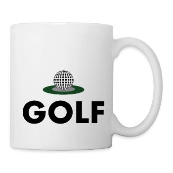 Golfer - Tasse - Weiß - Rechts