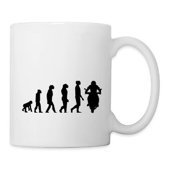 Motorrad-Evolution - Tasse - Weiß - Rechts