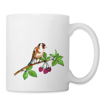 Bunte Vogel - Tasse - Weiß - Rechts