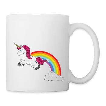 Regenbogen Einhorn BytheManzanitas - Tasse - Weiß - Rechts