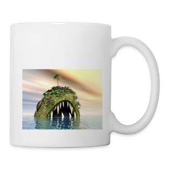 Meeresungeheuer, Seeungeheuer, Insel - Tasse - Weiß - Rechts