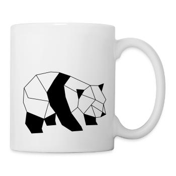 Panda geometrisch - Tasse - Weiß - Rechts