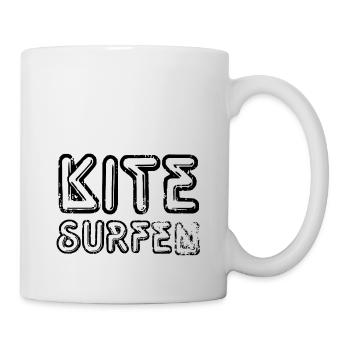kitesurf phrases - Mug blanc - blanc - Droite