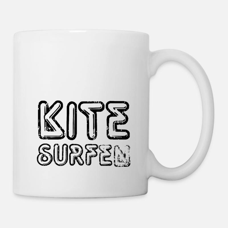 kitesurf sprüche - Tasse - Weiß