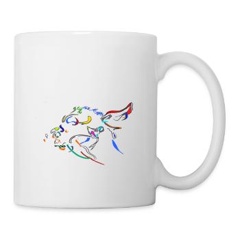 Poissons fantaisie - Mug blanc - blanc - Droite