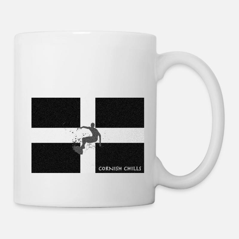 Cornwall - Cornish Shills Surfer - Tasse - Weiß