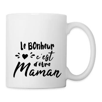 bonheur d'étre maman - fête des mères - Mug blanc - blanc - Droite
