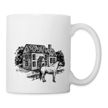 farm horse - Mug blanc - blanc - Droite