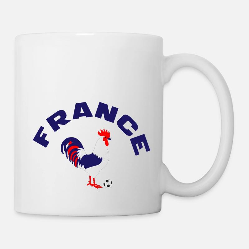 France Coq Foot - Mug blanc - blanc