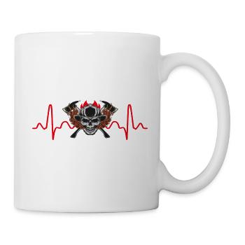 Firefighter Heartbeat - Mug blanc - blanc - Droite