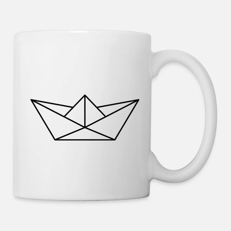 Papierboot - Tasse - Weiß