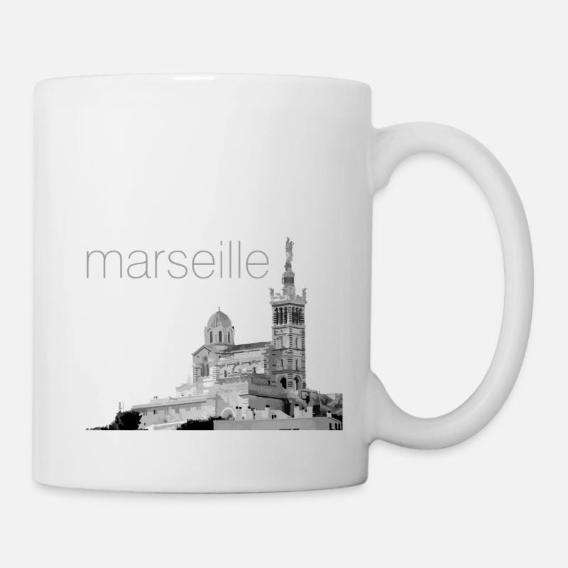 unsere Dame Marseille - Tasse - Weiß