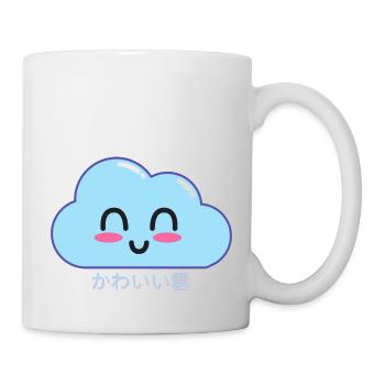Kawaii Wolken - Tasse - Weiß - Rechts