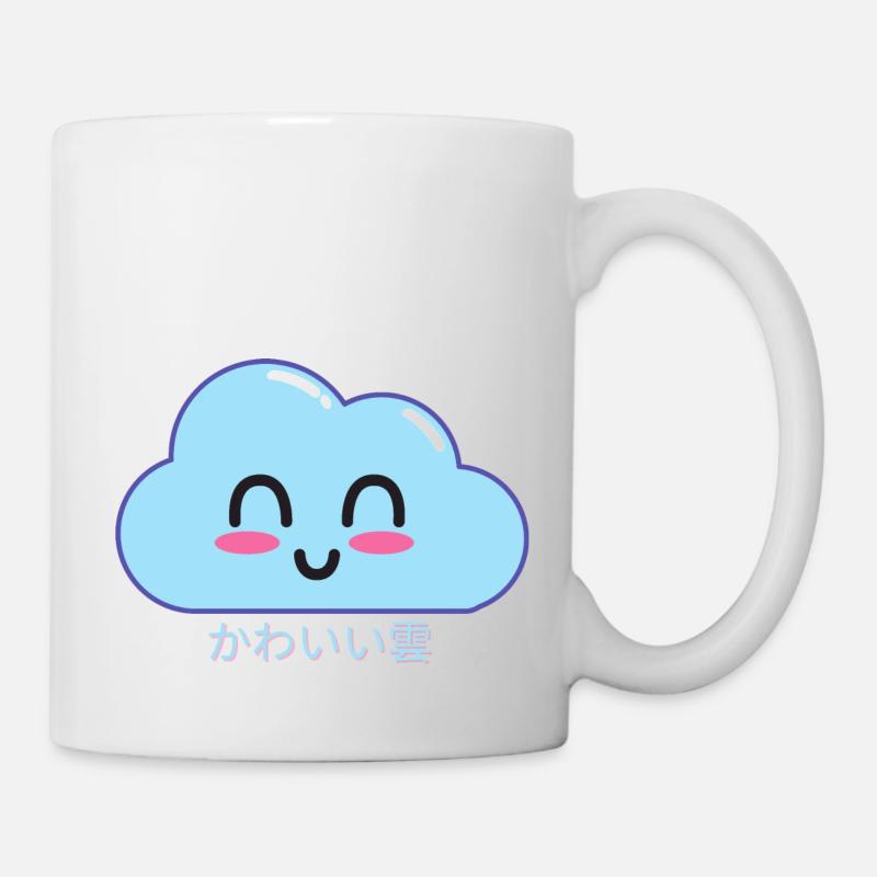 nuages kawaii - Mug blanc - blanc