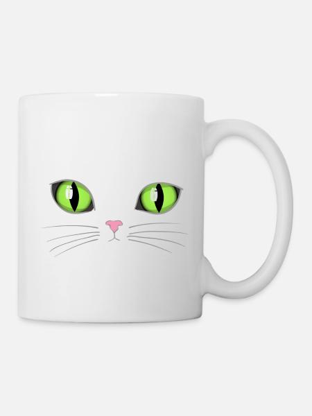 Cat es eyes - Tasse - Weiß
