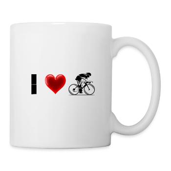 cycling, I love cycling, cycling t shirts, cycling - Mug - white - Right