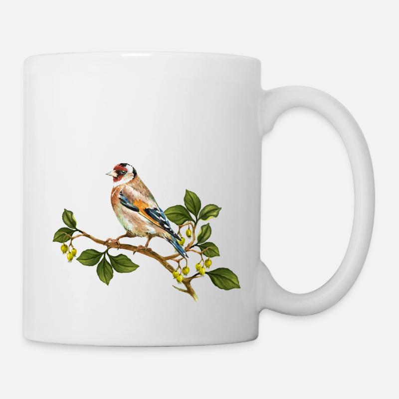 Bunte Vogel - Tasse - Weiß