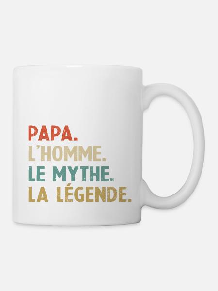 Papa L'Homme Le Mythe La Légende Fête Des Pères - Mug blanc - blanc