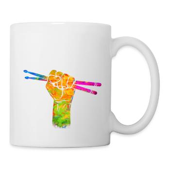 Drumsticks Drummer Schlagzeuger - Mug - white - Right